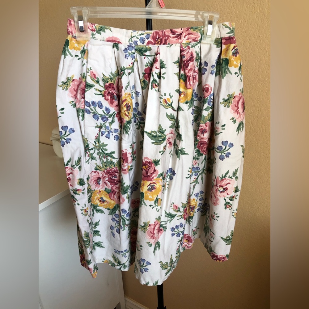 Vintage Susan Bristol Floral Print Midi Skirt